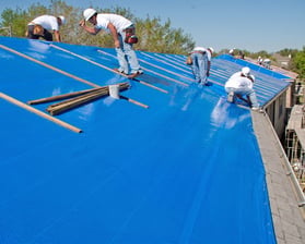 Firefly_Gemini Flash_expand this roof and tarp and make higher resolution 261882